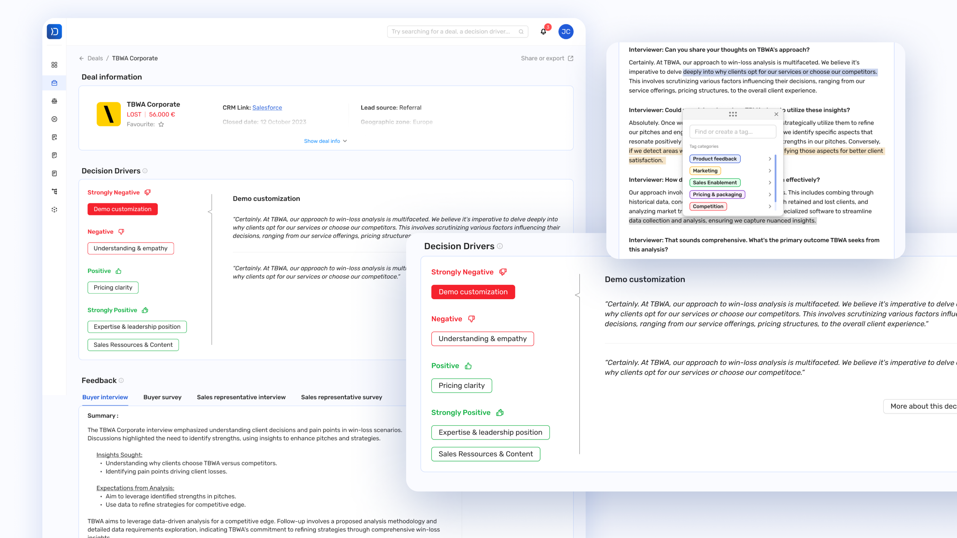 Uncover the real reasons behind your won and lost deals